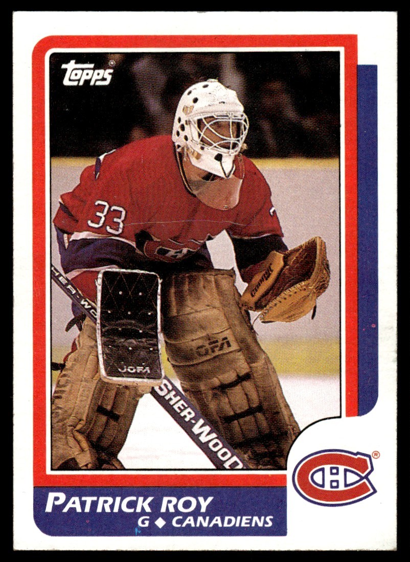 1986-87 TOPPS RC PATRICK ROY Rookie #53