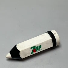 Vintage 7- Up Soda Advertising Plastic Pencil Sharpener The Uncola Retro School