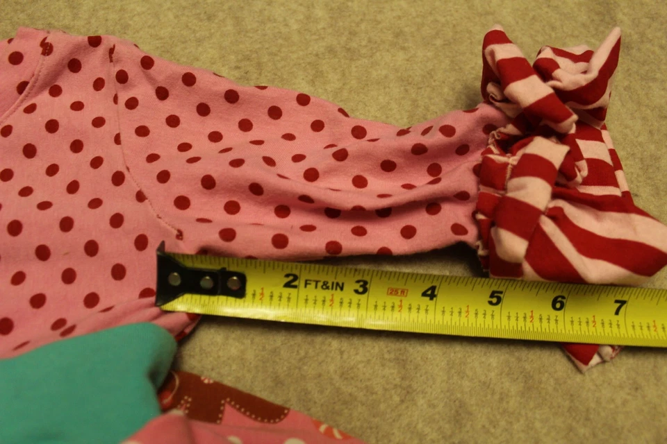 Navidad Personalizado Boutique Revender Upcycle Vestido Niñas Pan de Jengibre Tema 20" Alto Foto 3 de 4