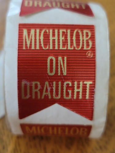 Vintage ROLL of MICHELOB BEER Stickers 1960s-70s? Red 1x1.5-inch Qty 50ish? - Picture 5 of 10