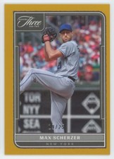 2022 Panini Three and Two Max Scherzer 19/25 Baseball Card #83