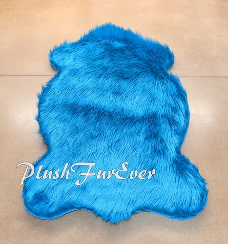 Alfombra peluda peluda para bebé azul turquesa de 3' x 5' respaldo de gamuza - Imagen 1 de 3
