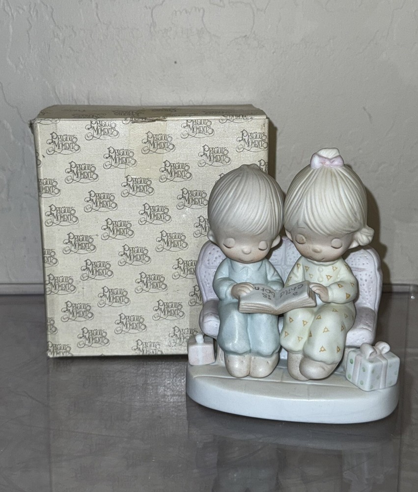 Vintage Precious Moments 1978 Unto Us A Child Is Born Jonathan & David