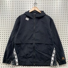 Adidas U4U Black Camo Windbreaker Jacket Womens Large Vented Full Zip 20.5x26