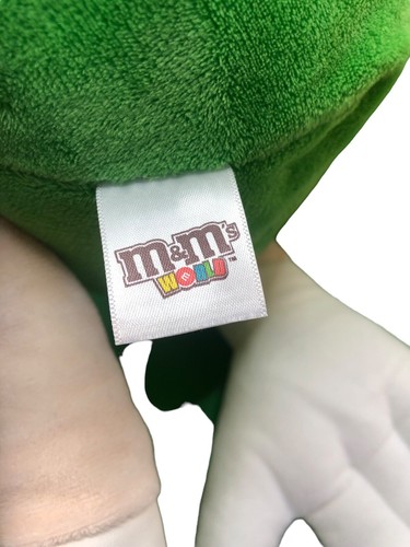 M&M’s Sweets Green Kiss & Blue Chocolate Plüschtier Kuscheltier seltene Lederstiefel - Bild 7 von 14