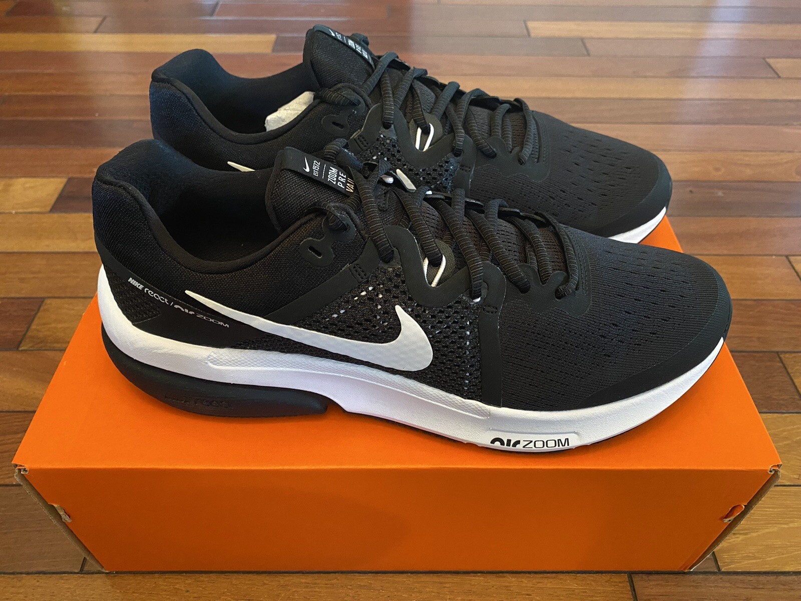 Nike Men’s Zoom Prevail Running Shoe DA1102001 Black/White Size 10.5