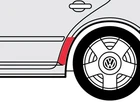 Fits - VW Golf Mk4 (1J) 5dr CLEAR rear QTR Arch stone chip Protection guard film