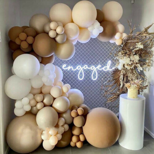 Balloon Arch Kit Set Birthday Wedding Party Garland Decor Coffee Gold Balloons - Picture 4 of 53