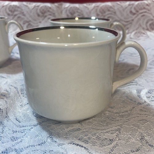 Salem International Ironstone Silver Elegance 4 Cups England EUC - Picture 3 of 8