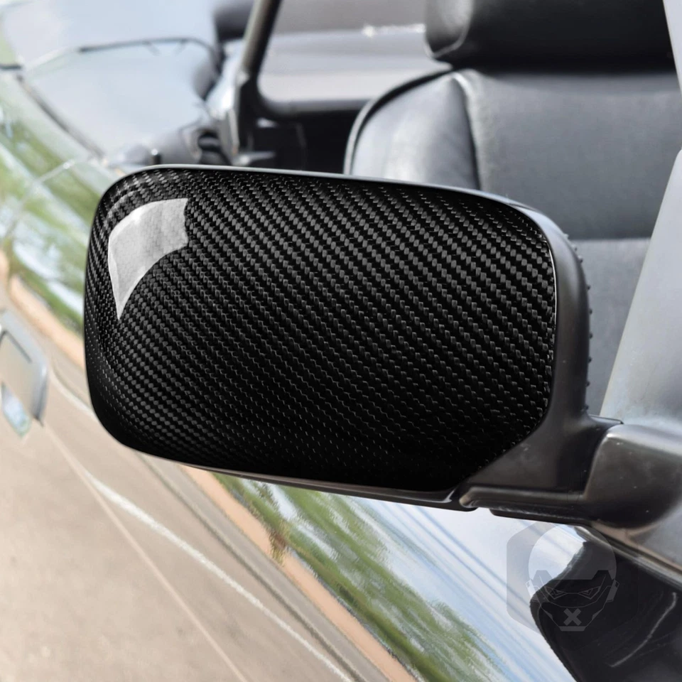 Cubierta de tapa de espejo retrovisor lateral de fibra de carbono seca real para BMW Serie 3 E36 91-97 Foto 3 de 4