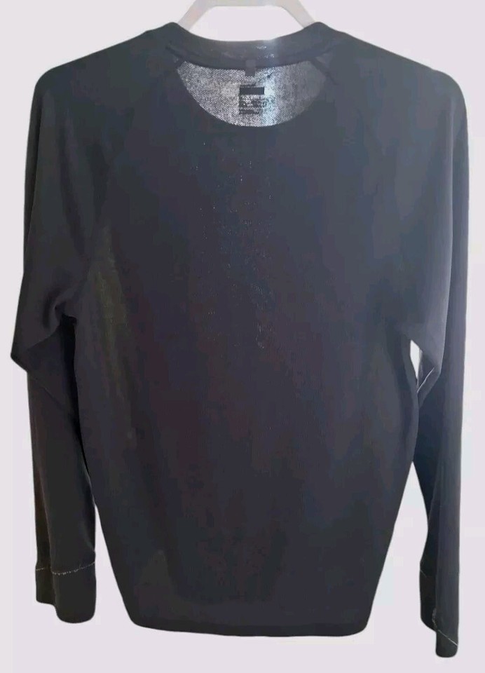 Nike Fit Dry Shirt Mens Small Black/Yellow Running Gym Workout Training