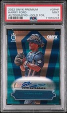2022 Onyx Premium AUTOGRAPH Gold Foil 23/30 HARRY FORD Seattle Mariners PSA 9