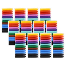 Thornton's Short Standard Fountain Pen Ink Cartridges, Assorted Ink, Pack of 144