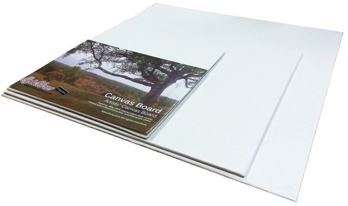 3 x 35cm x 25cm BLANK CANVAS TRIPLE PRIMED ACRYLIC & OIL ARTIST PAINTING BOARD - Picture 6 of 6