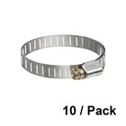 1/4" to 5/8" Adjustable Stainless Steel Band Hose Clamp - 10 Pack