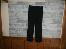 Armani Collezioni Women's Black Career Pants with Contrasting Ribbing Size 4  A7