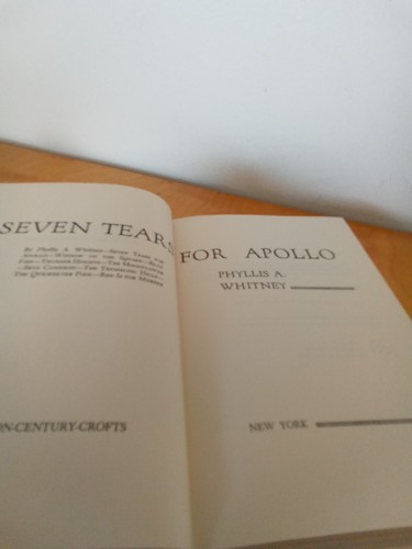 SEVEN TEARS FOR APOLLO-PHYLLIS A. WHITNEY-HC/DJ-1st 1963-APPLETON-CENTURY-CROFTS - Picture 7 of 8