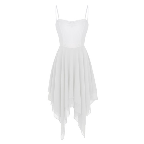 UK~Women Lyrical Dance Dress Flowy Chiffon Dresses Modern Contemporary Dancewear - Picture 19 of 72