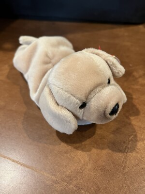 TY Beanie Baby Fetch the Dog RARE Tag Errors Pe Pellets 1997