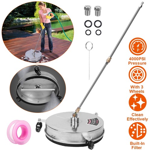 4000 PSI Pressure Washer Surface Cleaner Stainless Steel for Driveways Patio - Picture 9 of 15