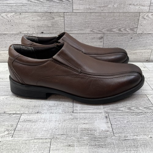 Thom McAn Lanzo Cognac Brown Leather Slip On Dress Loafer Shoes Men Size 8.5 - Picture 3 of 10