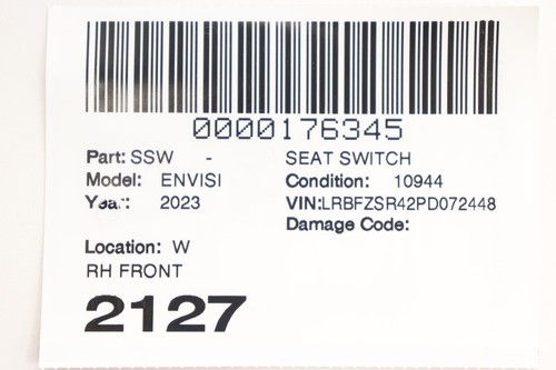 2021 - 2023 BUICK ENVISION FRONT RIGHT SEAT POWER ADJUSTMENT SWITCH OEM 84689845 - Picture 11 of 11