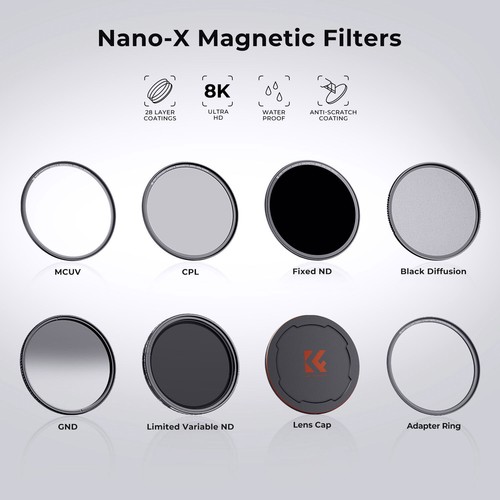 K&F Concept Magnetic CPL Filter + Basic Ring Kit Waterproof for Camera Lens - Picture 63 of 80