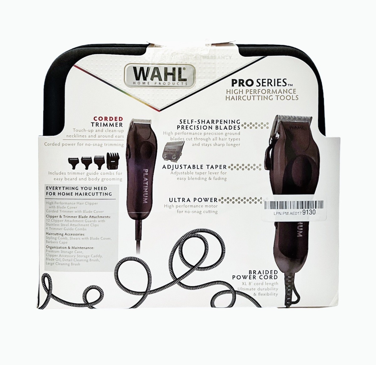 WAHL SAMURAI バリカン SPC-004 Wahl USA Pro Series Platinum Corded Clipper & Corded Trimmer