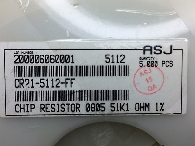 CR21F5112T ASJ Resistor Fixed Single-Surface Mount 5000 pieces