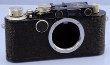 LEICA LEITZ Ia 25934 BLACK PAINT RANGEFINDER CONVERTED IIF CHROME KNOBS RARE 