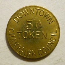 Downtown Champaign Council (Illinois) transit & parking token - IL135K