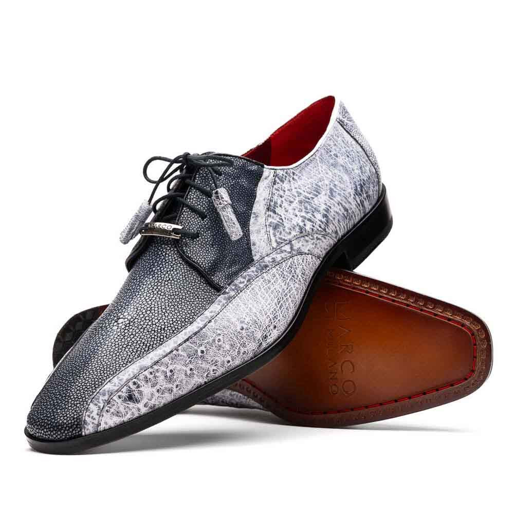 Marco Di Milano Scarpe Derby In Pelle Di Raggio E Piuma Di Struzzo Lucca