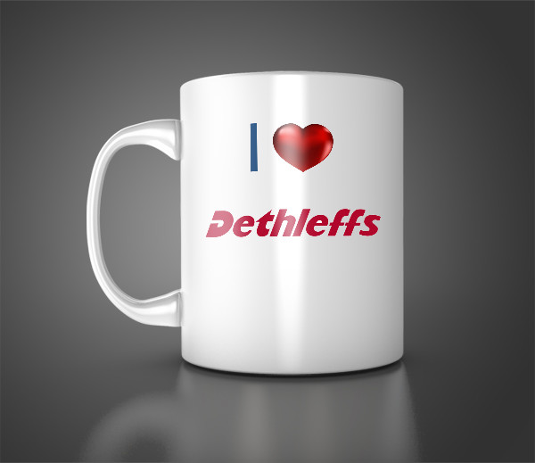 Mug Dethleffs 300ml - Céramique, Thème Camping-car, Personnalisé, Blanc