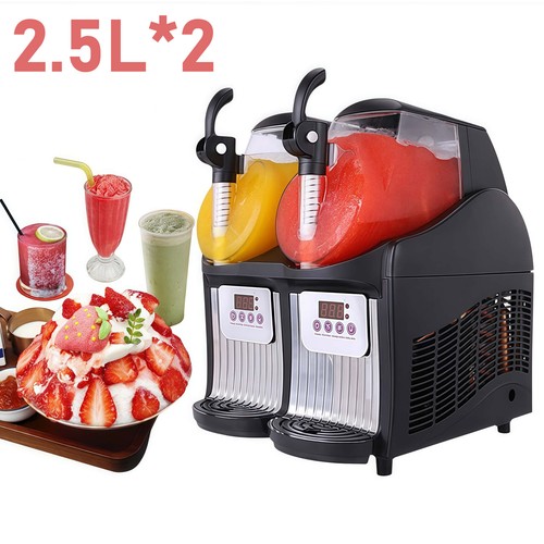 Double Tank Slush Machine Ice Cream Maker 2.5L*2 300W Snow Melting Machine - Picture 12 of 13