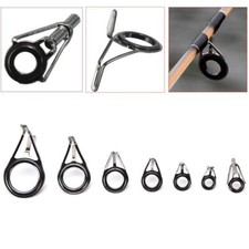Fishing Rod Guides Tip Fish Pole Repair Kit Line Rings Eyes Set Mixed Size 