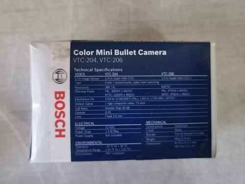 BOSCH VTC-204F03-4 Color Mini Bullet Camera - Picture 3 of 3
