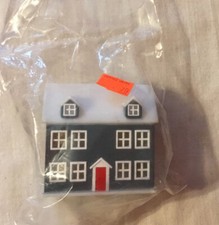 Vintage Miniature House Gray Red Door New