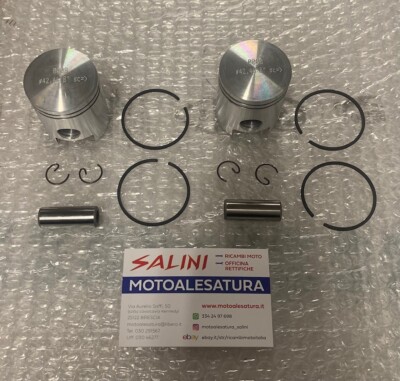 Coppia Pistoni Benelli 125 cc Bicilindrico 1972 42,50mm