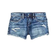 BLANKNYC Girls THe Mini Astor Blue Cut Off Denim Short Size 12 NWT