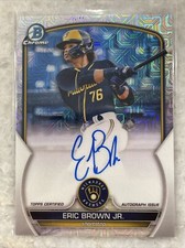 2023 Bowman Mega Box Chrome Eric Brown Jr Autograph Milwaukee Brewers BMA-EB