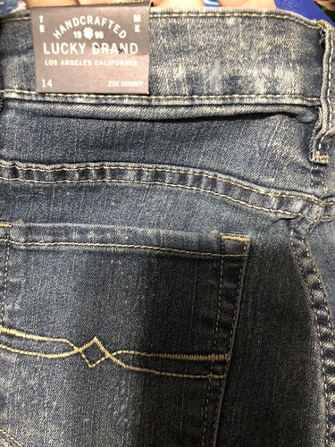 Lucky Brand Girls' Zoe 5-Pocket Skinny Fit Stretch Denim Jeans Size 14 NWT - Picture 17 of 17