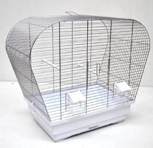 Cage pour Oiseaux Oiseau Accueil pour Perruches Chrome Blanc 60 CM