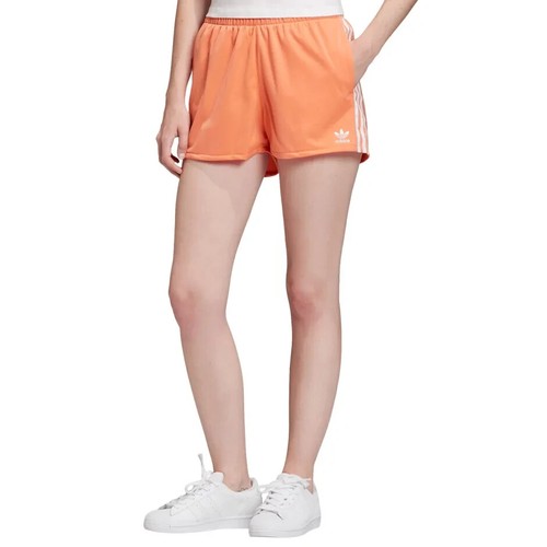 Adidas Originals Women's 3 STR Fleece Shorts Coral (FM2606) SH(S42T) - Picture 3 of 4