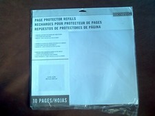 K C 12" x 12" Page Protector Album Refill Post Bound 3-Ring 10 pages