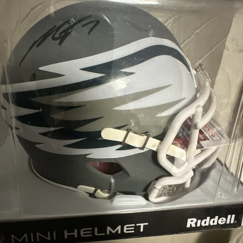 MICHAEL VICK SIGNED PHILADELPHIA EAGLES GRAY MINI HELMET JSA COA