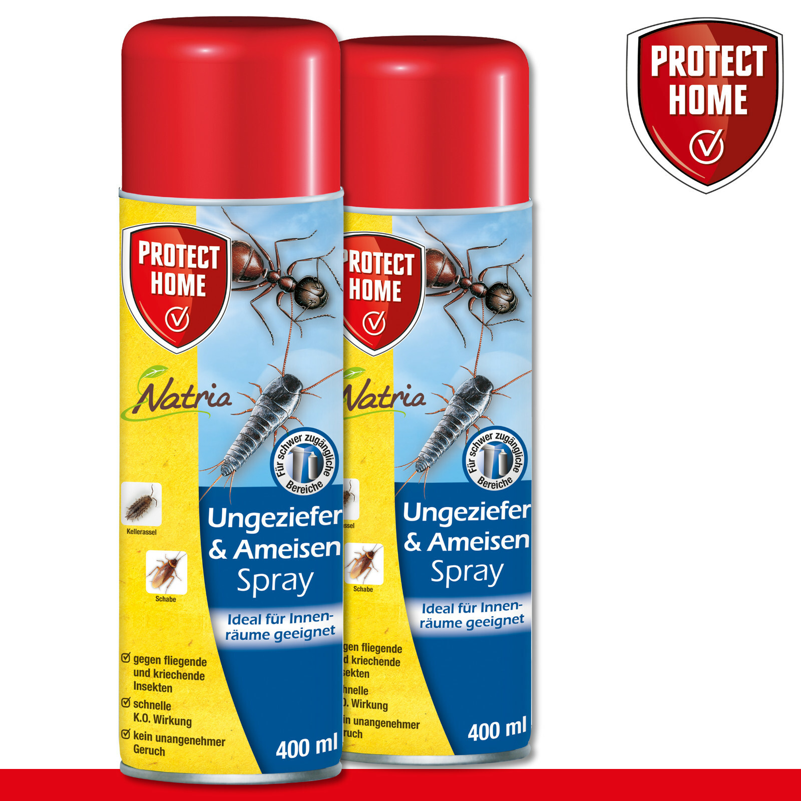 Protect Home 2x 400ml Natria Ungeziefer & Ameisenspray Schaben Gift ...