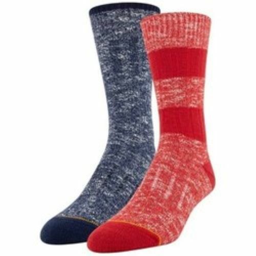Signature Gold von Goldtoe Herren Camp Socken 6-12,5 mittelschwer weich rot blau 2er-Packung - Bild 8 von 8