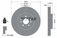 2X Textar 92260405 Bremsscheibe FüR MERCEDES-BENZ