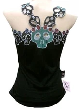 Rockabilly Punk Rock Baby TIKI Cute Skull Tattoo Tank Top Shirt S M L XL XXL