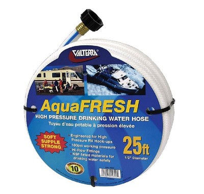 RV High Pressure Drinking Water Hose by Valterra 1//2/" x 25 ft.
